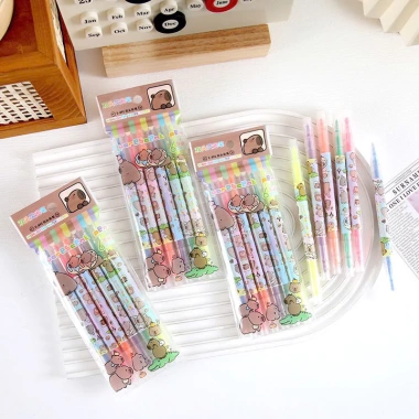Bút Highlight Pastel Set 6 - Bút Nhớ Màu Dẹt Dịu, Bảo Vệ Mắt, Giá 22.500₫