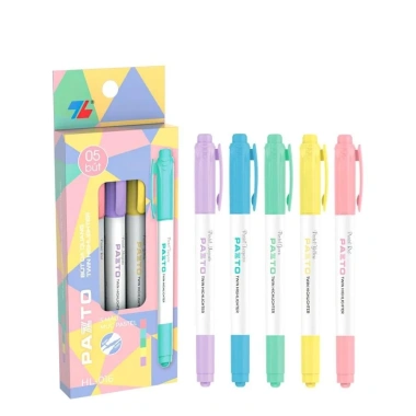 Bút highlight Pastel Thiên Long Pazto HL-016 - dạ quang rửa được, màu tươi sáng, chỉ 14.400₫