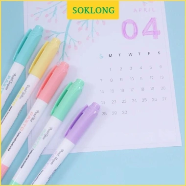 Bút highlight Pastel Thiên Long Pazto HL-016 - dạ quang rửa được, màu tươi sáng, chỉ 14.400₫ 2