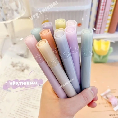 Bút Highlight Pastel Vience 6 màu cute - Dạ quang ghi nhớ, giảm giá 34.6k