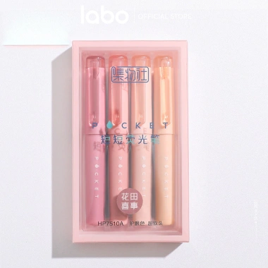 Bút Highlight Pocket Mini 4 màu pastel, viết mượt không lem, kèm hộp, phù hợp học tập & trang trí - giá 51.000₫ 5