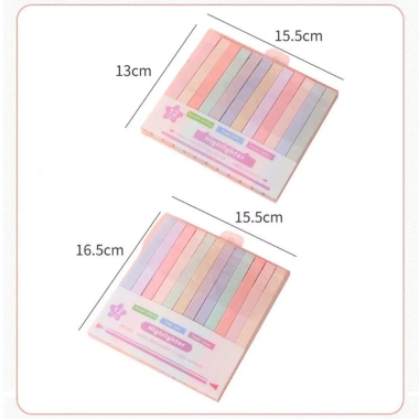 Bút Highlighter BERNYTRO Pastel Kawaii 2 đầu huỳnh quang - Đồ dùng văn phòng phẩm thẩm mỹ, giảm giá 61.710₫