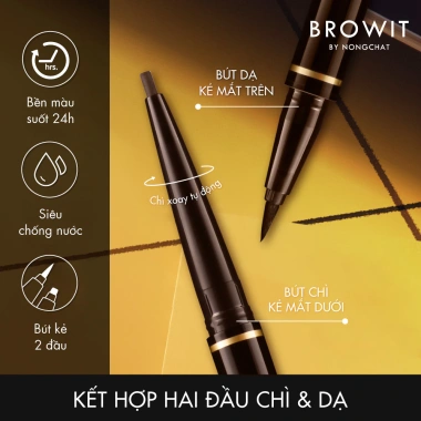 Bút Kẻ Mắt 2 Đầu Sắc Nét Chống Nước Browit Hightechnique Duo 0.5ml+0.14g Giá 129k 4 Bút Kẻ Mắt 2 Đầu Sắc Nét Chống Nước Browit Hightechnique Duo 0.5ml+0.14g Giá 129k 4