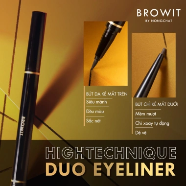 Bút Kẻ Mắt 2 Đầu Sắc Nét Chống Nước Browit Hightechnique Duo 0.5ml+0.14g Giá 129k