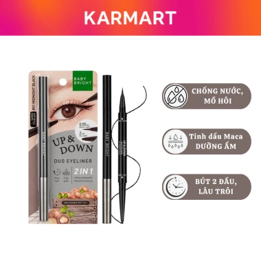 Bút Kẻ Mắt 2 Đầu Siêu Mảnh Baby Bright Duo 2 Màu 0.1g và 0.35g Giá 99.000 VND
