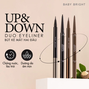 Bút Kẻ Mắt 2 Đầu Siêu Mảnh Baby Bright Duo 2 Màu 0.1g và 0.35g Giá 99.000 VND