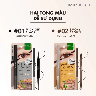 Bút Kẻ Mắt 2 Đầu Siêu Mảnh Baby Bright Duo 2 Màu 0.1g và 0.35g Giá 99.000 VND 5 Bút Kẻ Mắt 2 Đầu Siêu Mảnh Baby Bright Duo 2 Màu 0.1g và 0.35g Giá 99.000 VND 5