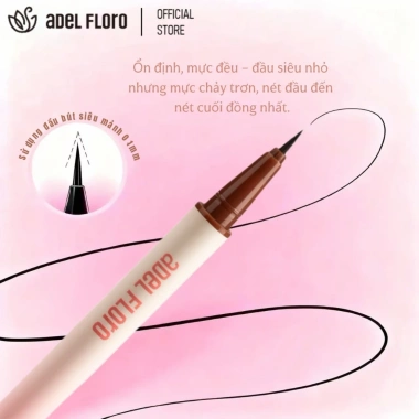 Bút Kẻ Mắt Adel Floro Vỏ Chuyển Màu Đầu 0.1mm Siêu Mảnh Mực Đậm Chống Nhòe Giữ Nét 24h giá 68.586 VND 5