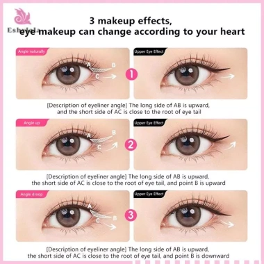 Bút kẻ mắt đôi từ tính hình tam giác chống nước, đầu nâu lỏng, miếng lót mở rộng, tem mỹ phẩm, khô nhanh, giá 70.840 2