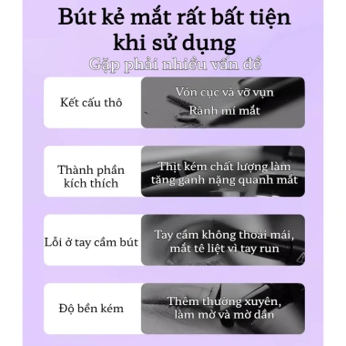 Bút Kẻ Mắt Gel Tự Động Dành Cho Người Mới Bắt Đầu - Chống Thấm Nước, Mồ Hôi, Lâu Trôi - Giá 66.700 VND 5