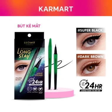 Bút Kẻ Mắt Lâu Trôi Aurora Long Stay 0.5g Siêu Mảnh, Không Vón Cục, Giá 129.000 VND (Giảm từ 163.830 VND)