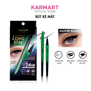 Bút Kẻ Mắt Lâu Trôi Aurora Long Stay 0.5g Siêu Mảnh, Không Vón Cục, Giá 129.000 VND (Giảm từ 163.830 VND)