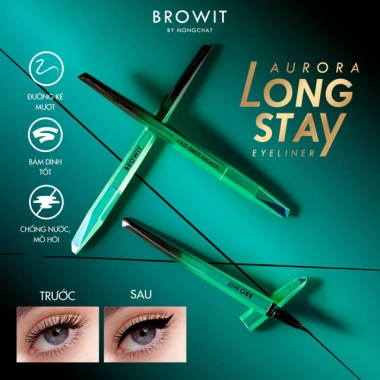 Bút Kẻ Mắt Lâu Trôi Aurora Long Stay 0.5g Siêu Mảnh, Không Vón Cục, Giá 129.000 VND (Giảm từ 163.830 VND)