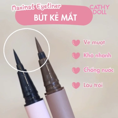 Bút Kẻ Mắt Siêu Mảnh Cathy Doll Chống Nước, Sắc Nét Tự Nhiên – 0.7ml Giá Ưu Đãi 129.000đ 4 Bút Kẻ Mắt Siêu Mảnh Cathy Doll Chống Nước, Sắc Nét Tự Nhiên – 0.7ml Giá Ưu Đãi 129.000đ 4