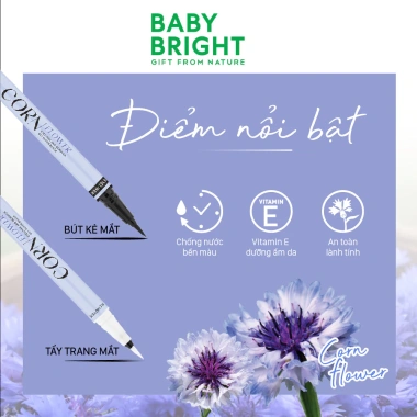 Bút Kẻ Mắt và Tẩy Trang 2 trong 1 Baby Bright Cornflower 0.5ml - Giá chỉ 129.000 VND 2 Bút Kẻ Mắt và Tẩy Trang 2 trong 1 Baby Bright Cornflower 0.5ml - Giá chỉ 129.000 VND 2