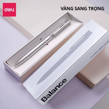 Bút ký cao cấp Deli gel mực đen ngòi 0.5mm - Viết êm, khô nhanh, giá chỉ 39.000₫