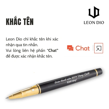 Bút ký cao cấp Leon Dio Gentee ngòi 0.5mm, mực nước không lem, khắc tên - Giá 317.999đ 2