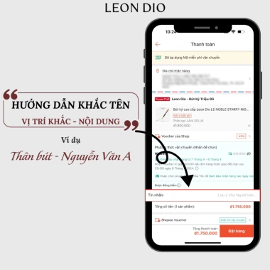 Bút ký cao cấp Leon Dio Primal Loyal ngòi 0.5mm mực nước khắc tên Quà tặng 318.000₫