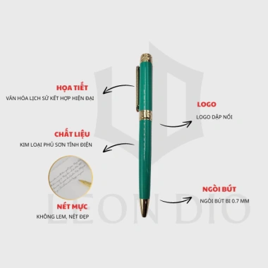 Bút Ký Cao Cấp Leon Dio Uất Lâm Xanh Jade Thiết Kế Sang Trọng Mực Mịn Giá 600k 6