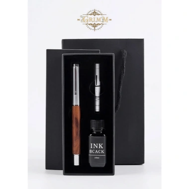 Bút ký cao cấp thép và thân gỗ, tặng hộp, túi, ngòi, lọ mực 15ml - Giá 275.000 VND 8 Bút ký cao cấp thép và thân gỗ, tặng hộp, túi, ngòi, lọ mực 15ml - Giá 275.000 VND 8