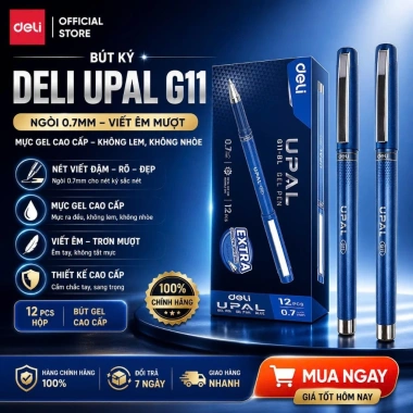Bút ký Deli Upal G11 bút bi nước ngòi 0.7mm, gel cao cấp, không lem, giá 170k
