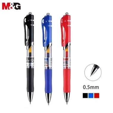 Bút ký gel xoay 360° M&G K35 ngòi 0.5mm I Ruột G5 – Set 5, giá chỉ 35.000đ (gốc 43.400đ)