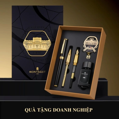 Bút ký Montagut 803 khắc tên - Quà tặng doanh nghiệp cao cấp, full box kèm lọ mực & ngòi thay thế 4