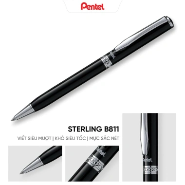 Bút ký Pentel B811 0.8mm nắp vặn mực xanh - Cao cấp, giá ưu đãi 418.750đ 2
