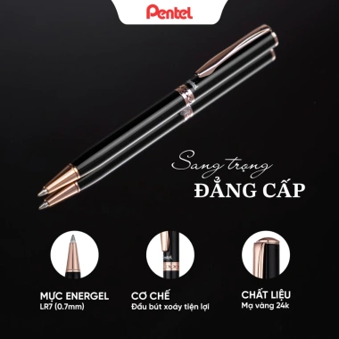 Bút ký Pentel B811 0.8mm nắp vặn mực xanh - Cao cấp, giá ưu đãi 418.750đ 3