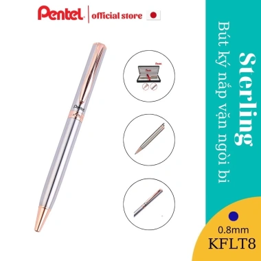 Bút ký Pentel cao cấp kim loại mạ vàng, mực bi 0.8mm - Giá chỉ 450.000đ 6