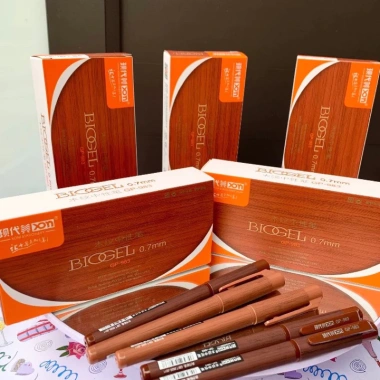 Bút Ký Vân Gỗ Biogel GP983 0,7mm Nét Trơn Viết Nhanh Khô 12c chỉ 89.000 VND