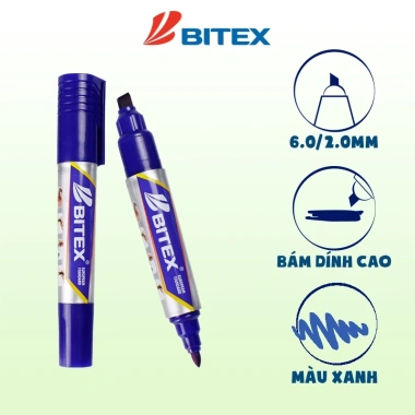 Bút lông dầu Bitex PM01 mực xanh đỏ đen Giá 9.900 VND chất lượng cao vẽ tranh 3
