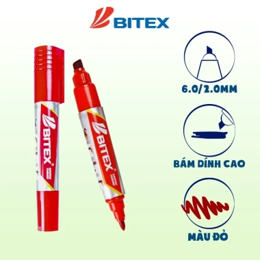 Bút lông dầu Bitex PM01 mực xanh đỏ đen Giá 9.900 VND chất lượng cao vẽ tranh 5