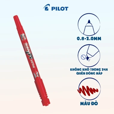 Bút lông dầu Pilot Twin Marker 2 đầu - Đánh dấu sắc nét, bền màu, giá chỉ 28.400₫ 4