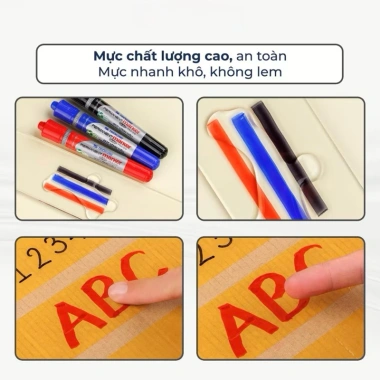 Bút lông dầu PM09 lớn, PM04 nhỏ - mực khô nhanh, bám mọi chất liệu, khó tẩy - 22.000đ 7