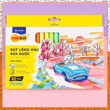 Bút lông Fiber SWM-C008 Pastel Colokit 20 - Thiên long, rửa được, viết bullet journal, giảm giá 74.800đ 3