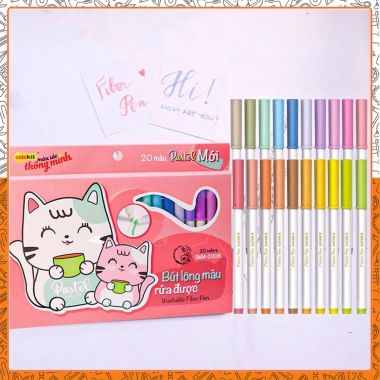 Bút lông Fiber SWM-C008 Pastel Colokit 20 - Thiên long, rửa được, viết bullet journal, giảm giá 74.800đ 8