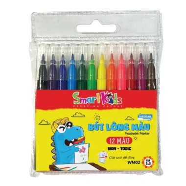 Bút lông màu Smartkids WM02 12 màu tươi sáng cho bé 4‑10 tuổi - Giá 17.500₫ 3