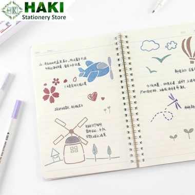 Bút lông nhũ Metallic HAKI B02 - Nhiều màu, viết calligraphy, trang trí bullet journal dễ thương, giá ưu đãi 7.883 VND 3