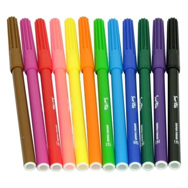 Bút lông Smartkids WM01 12 màu - Màu tươi sáng, cường độ cao, bền màu cho bé 4-10 tuổi, chỉ 21.800 VND 3