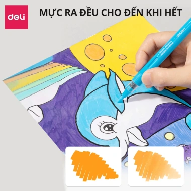 Bút Màu Acrylic Marker Roller Đầu Lông Mềm Deli 24/36/48/60 - Giá ưu đãi 295.000 Journal 4