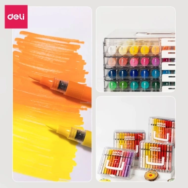 Bút Màu Acrylic Marker Roller Đầu Lông Mềm Deli 24/36/48/60 - Giá ưu đãi 295.000 Journal 7