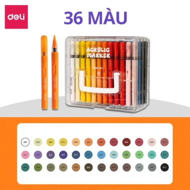 Bút Màu Acrylic Marker Roller Đầu Lông Mềm Deli 24/36/48/60 - Giá ưu đãi 295.000 Journal 9