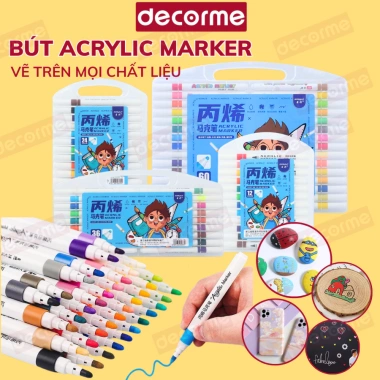 Bút Màu Acrylic Vẽ Đa Chất Liệu - Giá Ưu Đãi 39.000, Phù Hợp Đồ Chơi Mỹ Thuật 7