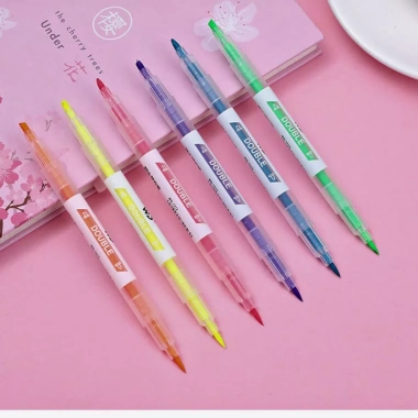 Bút màu Highlight Pastel 6/3 2 đầu đa màu SHIORI - Nhớ dòng, giá 31.000 VND 4