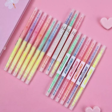 Bút màu Highlight Pastel 6/3 2 đầu đa màu SHIORI - Nhớ dòng, giá 31.000 VND 5