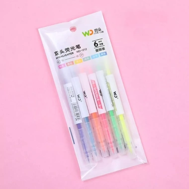 Bút màu Highlight Pastel 6/3 2 đầu đa màu SHIORI - Nhớ dòng, giá 31.000 VND 9