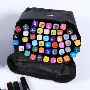 Bút màu Marker Touch 48 màu 2 đầu - An toàn cho bé, kèm túi vải, giảm giá 89.000đ 2