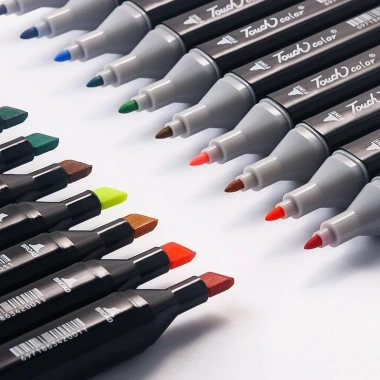 Bút màu Marker Touch 48 màu 2 đầu - An toàn cho bé, kèm túi vải, giảm giá 89.000đ 3