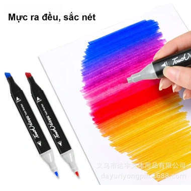 Bút màu Marker Touch 48 màu 2 đầu - An toàn cho bé, kèm túi vải, giảm giá 89.000đ 7